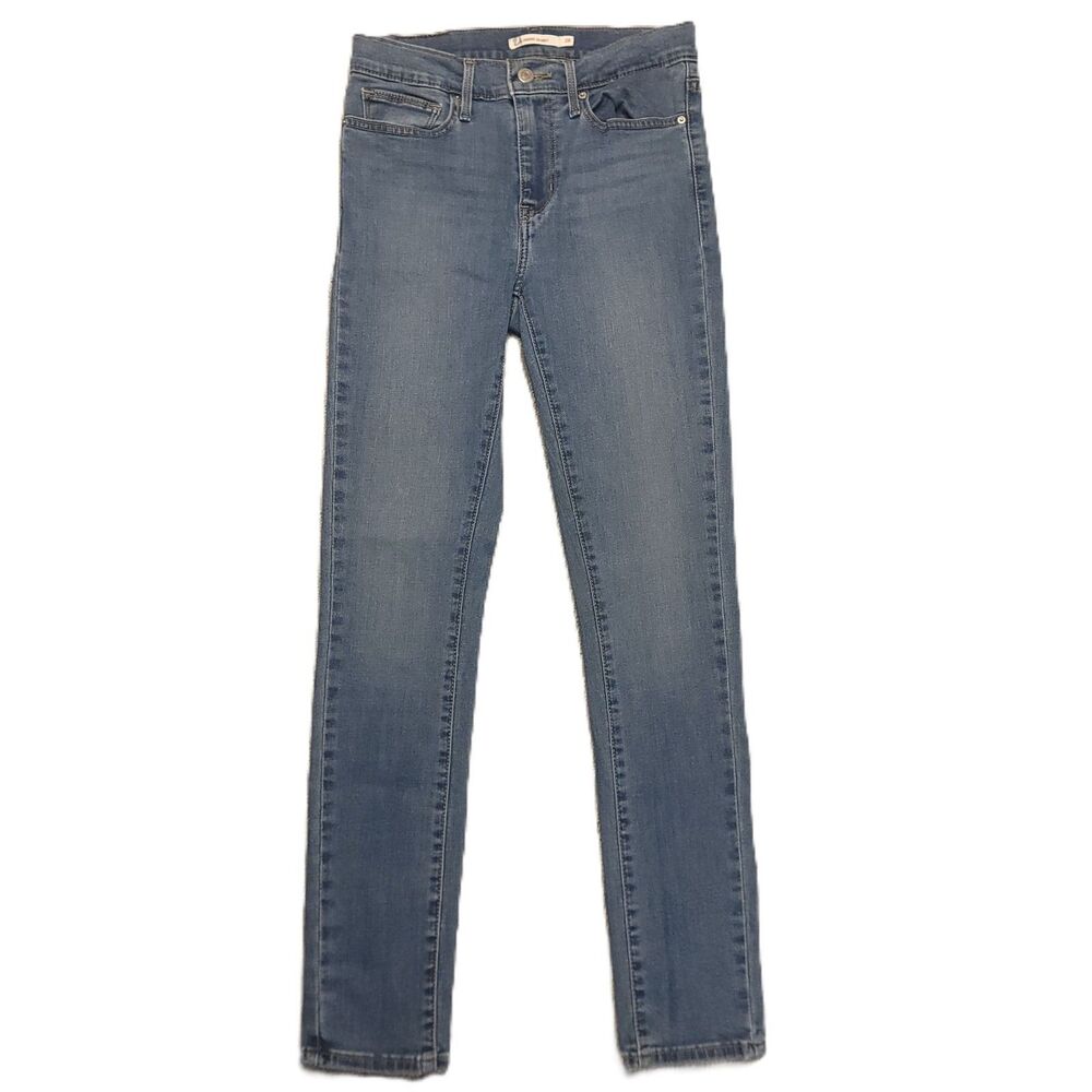 Levi's Slimming Skinny Jeans Women's 28 Mid Rise Stretch Blue Denim